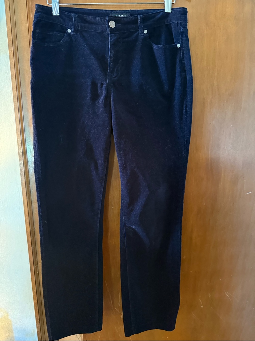Buffalo David Bitton Women’s Dark Navy Velvet Straight Jeans